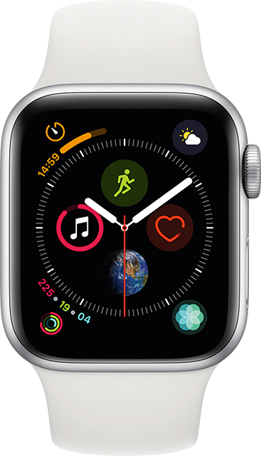 Apple Watch Series 4 - 40mm - Silver Aluminum - White Sport Band